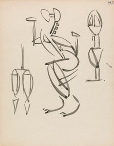 Studie tří figur od Henri Gaudier Brzeska