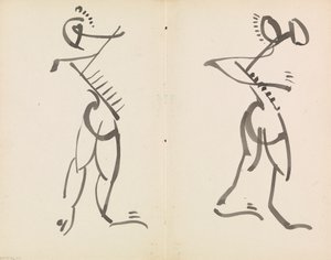 Dvě tančící postavy od Henri Gaudier-Brzeska
