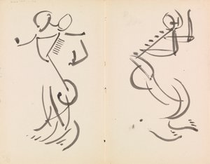 Dvě tančící postavy od Henri Gaudier-Brzeska