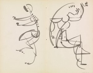 Dvě figurální studie od Henri Gaudier-Brzeska
