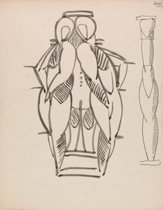 Dvě studie pro sochařský sloup od Henri Gaudier-Brzeska