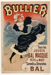 Bullier, Každý čtvrtek Bal maska, noční párty, 1896.