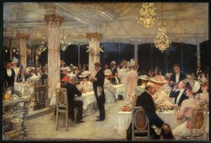 Armenonville, večer Velké ceny, 1905 (olej na plátně) od Henri Gervex