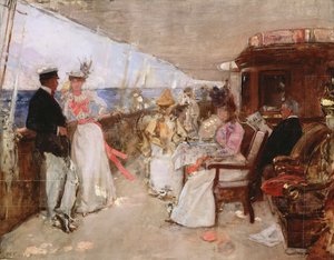 Jachting na souostroví, kolem roku 1898 (náčrt) od Henri Gervex
