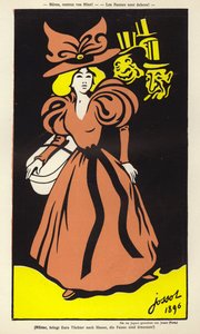 Matky, přiveďte své dcery! Faunové jsou venku! (barevná litografie) od Henri Gustave Jossot
