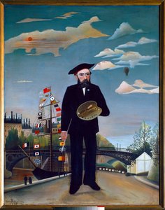 Autoportrét, z Ile Saint Louis od Henri J.F. (1844 1910) Rousseau