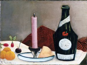 "Zátiší - růžová svíčka" Obraz Henriho Rousseaua dit le Douaniera (1844-1910) 1909 The Phillips Collection, Washington, D.C. od Henri J.F. Rousseau