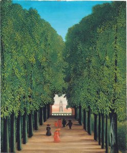 Avenue v parku v Saint Cloud, kolem roku 1908 (olej na plátně) od Henri Rousseau