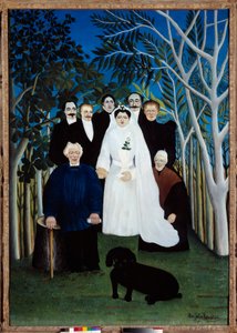 Svatba kolem roku 1905. Obraz Henri Rousseau dit Le Douanier (1844-1910)