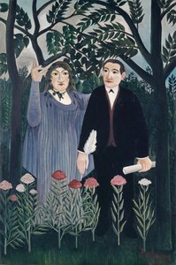 Múza inspirující básníka, 1909 od Henri J.F. Rousseau