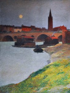 Pohled na Toulouse, kolem roku 1900 (freska)