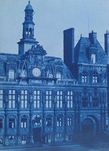 Hotel de Ville v Paříži, 1853 (kyanotypie)