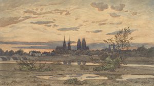 Pohled na Moulins, ca. 1850-60. od Henri-Joseph Harpignies