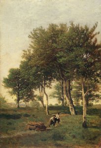 Krajina se dvěma chlapci nesoucími dříví, 1894