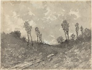 Silnice v Hérissonu od Henri-Joseph Harpignies
