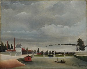Pohled na lávku v Passy, 1890-1891.