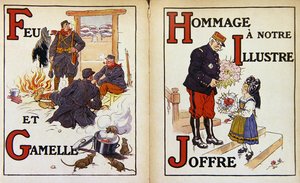 Plechovka Oheň a nepořádek a pocta maršálu Joffreovi, ilustrace z 