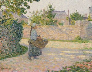 Selská dívka vracející se do vesnice, 1893 od Henri Lebasque