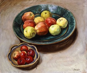 Zátiší s jablky; Příroda Morte aux Pommes, kolem roku 1926 od Henri Lebasque