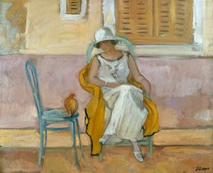 Žena v bílých šatech; Žena v bílých šatech, kolem roku 1923 od Henri Lebasque