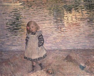 Mladá dívka na pláži od Henri Lebasque