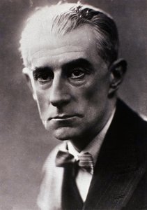 Portrét Maurice Ravela (čb fotografie)