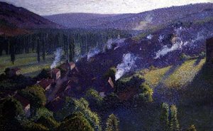 Údolí (olej na plátně) od Henri Martin