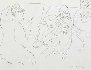 Umělec s modelem od Henri Matisse