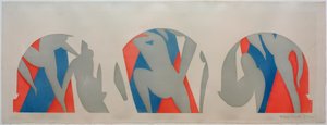 Dance, šedá, modrá, růžová od Henri Matisse