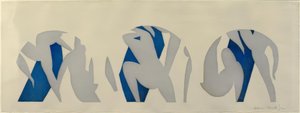 Tanec, šedá, modrá, bílá od Henri Matisse