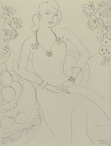 Kresba sedící ženy od Henri Matisse