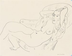Ženský akt, zvednuté ruce od Henri Matisse