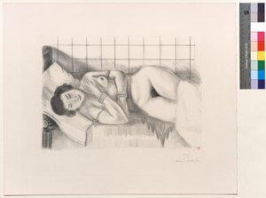 Spící postava, šál přes nohy od Henri Matisse