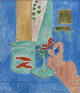 Zlaté rybky a sochy od Henri Matisse