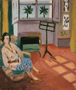 Interiér studia se stojanem na noty od Henri Matisse