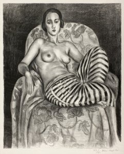 Velká odaliska v pruhovaných kalhotách od Henri Matisse