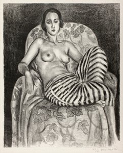 Velká odaliska v pruhovaných kalhotách od Henri Matisse