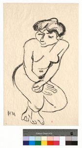 Přikrčený akt se sklopenýma očima od Henri Matisse