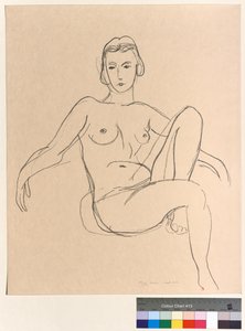 Sedící akt s roztaženými pažemi od Henri Matisse