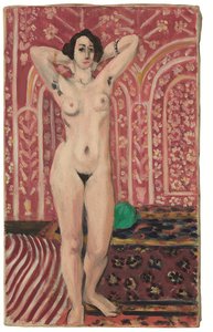 Akt na červeném pozadí od Henri Matisse