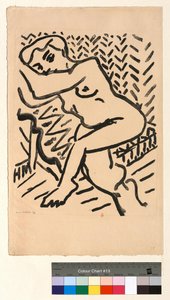 Malý světlý les nebo sedící nahá žena, tříčtvrteční pohled od Henri Matisse