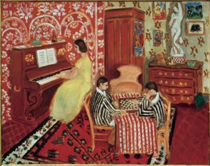 Klavíristka a hráčky od Henri Matisse