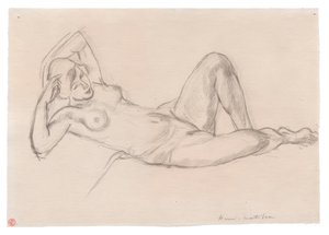 Ležící ženský akt se zvednutým kolenem od Henri Matisse