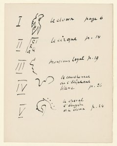 Tabulka obrazů 1. Z „Jazz“. S. 149 od Henri Matisse