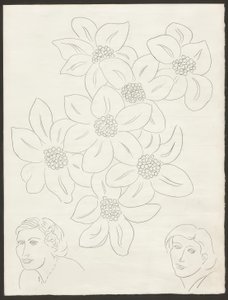 Květiny, šestý talíř z Mallarméových básní od Henri Matisse