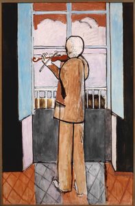 Houslista u okna od Henri Matisse