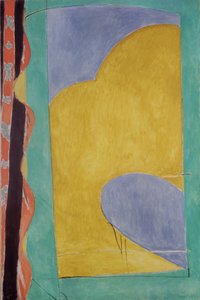 Žlutá opona, asi 1915 (olej na plátně) od Henri Matisse