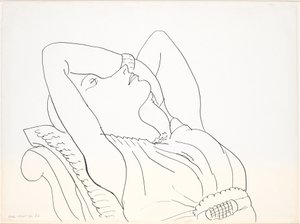 Zakloněná žena s pažemi nad hlavou, polopostava od Henri Matisse
