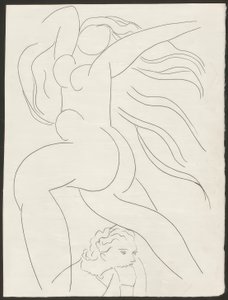 Přípitek, talíř 1 z Poesies de Mallarmé od Henri Matisse