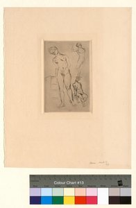 Tři akty, z nichž jeden se opírá o stoličku od Henri Matisse